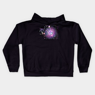 Rainbow Hearts At Night Kids Hoodie